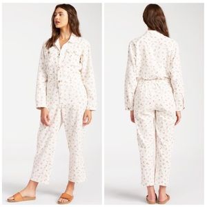 Billabong Cream Floral Jumpsuit